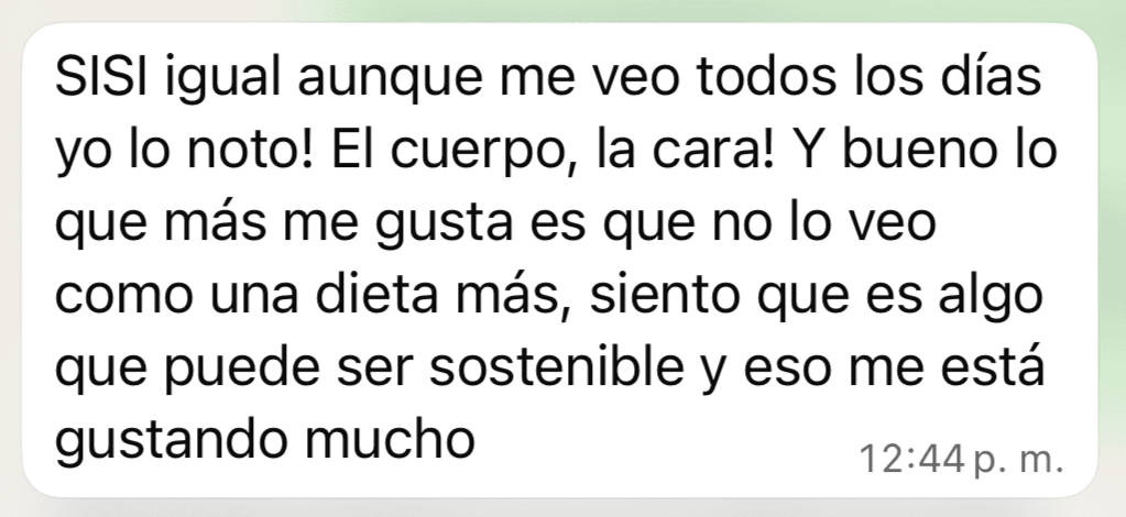 Testimonio cliente - No lo veo como una dieta más