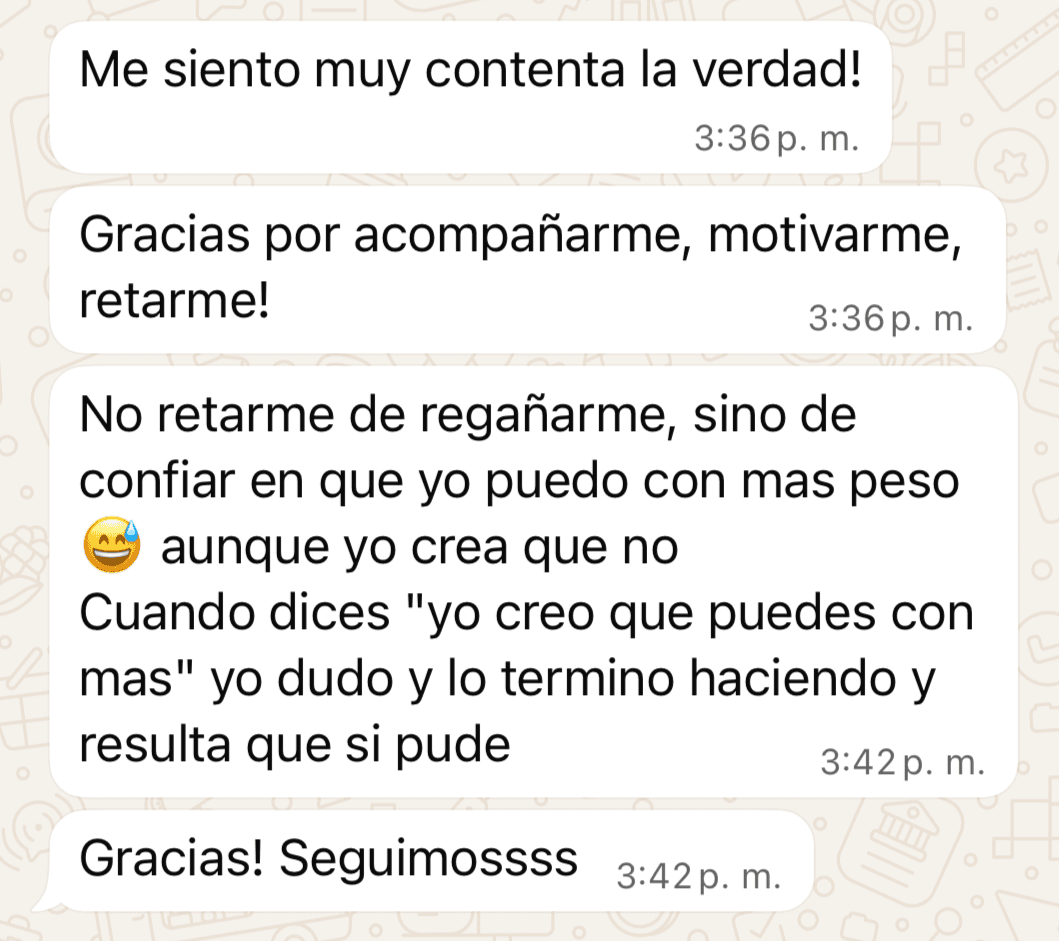 Testimonio cliente - Me siento muy contenta